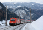 Lokomotiva: 1216.016 | Vlak: EC 81 ( München Hbf. - Bologna Centrale ) | Místo a datum: St.Jodok 25.01.2019