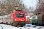 Lokomotiva: 1216.226, 121.083 | Vlak: EC 173 Vindobona ( Hamburg-Altona - Wien Südbf. ) | Místo a datum: Česká Třebová (CZ) 22.01.2010