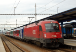 Lokomotiva: 1216.227 | Vlak: EC 77 Antonn Dvok ( Praha hl.n. - Wiener Neustadt Hbf. ) | Msto a datum: Beclav (CZ) 25.06.2012