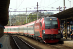 Lokomotiva: 1216.229 | Vlak: EC 172 Vindobona ( Villach Hbf. - Hamburg-Altona ) | Místo a datum: Brno hl.n. (CZ) 27.04.2013