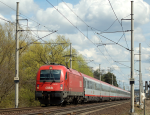 Lokomotiva: 1216.233 | Vlak: EC 172 Vindobona ( Villach Hbf. - Hamburg-Altona ) | Msto a datum: Star Koln (CZ) 23.04.2012