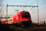 Lokomotiva: 1216.234 | Vlak: EC 173 Vindobona ( Hamburg-Altona - Wien Sdbf. ) | Msto a datum: esk Brod (CZ) 31.12.2008