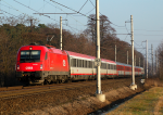 Lokomotiva: 1216.236 | Vlak: EC 172 Vindobona ( Wien Südbf. - Hamburg-Altona ) | Místo a datum: Kolín (CZ) 29.12.2008