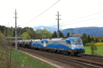 Lokomotiva: 1216.920 + 1216.921 | Vlak: LGAG 48431 ( Gross Schwechat - Koper Luka ) | Msto a datum: Warmbad Villach 17.04.2009