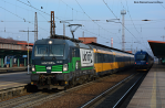 Lokomotiva: 193.221 ( LokoTrain ) | Vlak: RJ 1050 ( Bratislava hl.st. - Praha hl.n. ) | Msto a datum: Pardubice hl.n. (CZ) 19.02.2018
