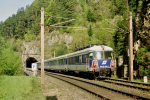 Lokomotiva: 4010.007-5 | Vlak: IC 550 Ferdinand Raimund ( Graz Hbf. - Wien Südbf. ) | Místo a datum: Breitenstein 14.05.1994