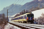 Lokomotiva: 4010.007-5 | Vlak: IC 590 Paracelsus ( Salzburg Hbf. - Wien Südbf. ) | Místo a datum: Payerbach-Reichenau 15.12.1995