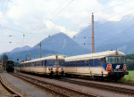 Lokomotiva: 6010.019-5, 6030.306-2, 1045.012-0 | Vlak: IC 515 Schckl ( Innsbruck Hbf. - Graz Hbf. ) | Msto a datum: Haus 21.08.1991