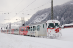 Lokomotiva: 80-73 102-0 | Vlak: SPR 1502 ( Schwarzach-St.Veit - Innsbruck Hbf. ) | Místo a datum: Hochfilzen 21.01.2006