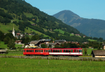 Lokomotiva: 5090.002 ( VTs 12 ) + 5090.001 ( VTs 11 ) | Vlak: R 3324 ( Zell am See - Mittersill ) | Místo a datum: Walchen im Pinzgau 15.08.2009