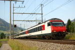 Lokomotiva: 28-94 966-2 | Vlak: IC 856 ( Brig - Basel SBB ) | Místo a datum: Frutigen 20.06.2006
