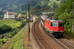 Lokomotiva: Re 4/4 11200 | Vlak: IR 2259 ( Zürich HB - Chiasso ) | Místo a datum: Wassen   23.06.2006