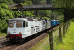 Lokomotiva: Re 436.115-0 + Re 436.114-3 | Vlak: GG 73328 ( Visp - Murgenthal/Roggwill ) | Místo a datum: Frutigen 19.06.2006