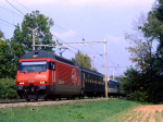 Lokomotiva: Re 460.008-6 | Vlak: IC 716 ( St.Gallen - Geneve-Aeroport ) | Místo a datum: Founex 22.10.1995