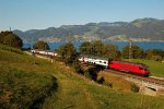 Lokomotiva: Re 460.102-7 | Vlak: IC 828 ( Romanshorn - Brig ) | Místo a datum: Kumm 30.09.2009