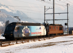 Lokomotiva: Re 465.001-6 + Re 4/4 190 | Místo a datum: Frutigen 15.03.2006
