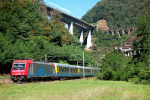 Lokomotiva: Re 484.013 | Vlak: Sdz 33565 ( Luzern - Bellinzona ) | Místo a datum: Giornico 09.09.2007