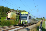 Lokomotiva: RABe 535.103 + RABe 535.109 + RABe 535.101 + RABe 525.021 | Vlak: RE 4163 Lötschberger ( Bern - Brig ) | Místo a datum: Kumm 22.08.2018