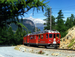 Lokomotiva: ABe 4/4 43 + ABe 4/4  | Vlak: D 501 Bernina-Express ( Chur - Tirano ) | Msto a datum: Morteratsch 11.09.1994