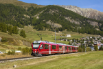 Lokomotiva: ABe 4/16 3107 | Vlak: RE 1338 ( St.Moritz - Klosters Platz ) | Místo a datum: Samedan 25.09.2021