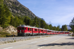 Lokomotiva: ABe 4/4 52 + ABe 4/4 55 | Vlak: PE 972 Bernina-Express ( Tirano - St.Moritz ) | Místo a datum: Bernina Suot 25.09.2021