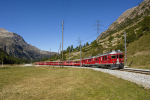 Lokomotiva: ABe 4/4 54 + ABe 4/4 56 | Vlak: R 4629 ( St.Moritz - Tirano ) | Místo a datum: Bernina Suot 25.09.2021