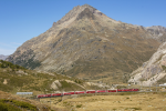 Lokomotiva: ABe 4/4 54 + ABe 4/4 56 | Vlak: R 4629 ( St.Moritz - Tirano ) | Místo a datum: Ospizio Bernina 25.09.2021
