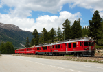 Lokomotiva: ABe 4/4 54 + ABe 4/4 52 | Vlak: R 1633 ( St.Moritz - Tirano ) | Msto a datum: Morteratsch 04.06.2009