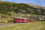Lokomotiva: ABe 8/12 3507 | Vlak: RE 1327 ( Landquart - St.Moritz ) | Místo a datum: Samedan 25.09.2021