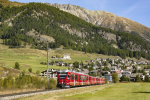Lokomotiva: ABe 8/12 3514 | Vlak: IR 1125 ( Chur - St.Moritz ) | Místo a datum: Samedan 25.09.2021