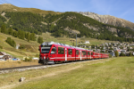 Lokomotiva: ABe 8/12 3514 | Vlak: IR 1125 ( Chur - St.Moritz ) | Místo a datum: Samedan 25.09.2021
