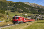 Lokomotiva: Ge 4/4 623 | Vlak: RE 1323 ( Landquart - St.Moritz ) | Místo a datum: Samedan 25.09.2021