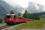 Lokomotiva: Ge 4/4 617 | Vlak: RE 1121 ( Chur - St.Moritz ) | Msto a datum: Preda 04.06.2009