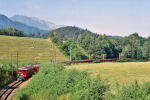 Lokomotiva: Ge 6/6 705 | Vlak: D 524 ( St.Moritz - Chur ) | Místo a datum: Reichenau-Tamins 04.07.1994