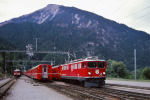 Lokomotiva: Ge 6/6 707 | Vlak: D 570 ( St.Moritz - Chur ) | Místo a datum: Filisur 07.08.1994