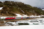 Lokomotiva: HGe 4/4 101 | Vlak: D 905 Glacier-Express ( St.Moritz - Zermatt ) | Msto a datum: Oberalppass 02.06.2009