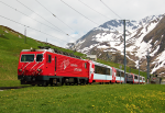 Lokomotiva: HGe 4/4 101 | Vlak: D 905 Glacier-Express ( St.Moritz - Zermatt ) | Msto a datum: Ntschen 02.06.2009