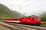 Lokomotiva: HGe 4/4 103 | Vlak: R 569 ( Andermatt - Brig ) | Místo a datum: Realp 20.06.2006