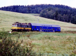 Lokomotiva: 100.004-1 | Vlak: Os 20908 ( Rybník - Lipno ) | Místo a datum: Jenín 21.08.1996