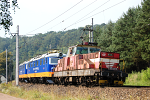 Lokomotiva: 110.020-5 + 181.029-0 + 181.036-5 | Vlak: Lv 71009 ( Kolín - Přerov ) | Místo a datum: Brandýs nad Orlicí 12.07.2006