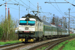 Lokomotiva: 150.003-2 | Vlak: R 709 Galán ( Praha hl.n. - Břeclav ) | Místo a datum: Kolín 17.04.2001