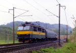 Lokomotiva: 150.010-7 | Vlak: Ex 521 Košičan ( Praha-Smíchov - Košice | Místo a datum: Lupěné 06.05.1994