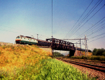Lokomotiva: 150.022-2 | Vlak: R 524 Bečva ( Košice - Praha hl.n. ) | Místo a datum: Prosenice 28.07.1990