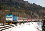 Lokomotiva: 150.213-7 | Vlak: Ex 128 Hradčany ( Žilina - Praha hl.n. ) | Místo a datum: Bezpráví 20.03.2013