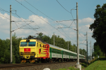 Lokomotiva: 151.014-8 | Vlak: EC 234 Detvan ( Zvolen os.st. - Praha hl.n. ) | Msto a datum: Chvaletice 16.07.2009