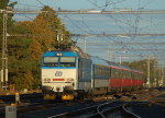 Lokomotiva: 151.027-0 | Vlak: Ex 521 Vsacan (Praha hl.n. - Vsetín ) | Místo a datum: Červenka 29.09.2012