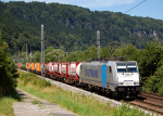 Lokomotiva: 186.289-5 ( METRANS ) | Vlak: Nex 42307 ( Amsterdam - Dunajská Streda ) | Místo a datum: Dolní Žleb zastávka 04.07.2014
