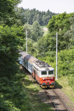 Lokomotiva: 242.235-0 | Vlak: Os 8310 ( Veselí nad Lužnicí - Jindřichův Hradec ) | Místo a datum: Děbolín 24.07.2020