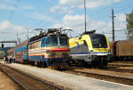 Lokomotiva: 340.055-3 + ES 64 U2-082 ( CargoServ ) | Vlak: Os 8510 ( Summerau - esk Budjovice ) | Msto a datum: Summerau (A) 05.06.2009