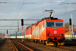 Lokomotiva: 362.021-8 + 362.004-4 | Vlak: EC 378 Slovenská strela ( Bratislava hl.st. - Stralsund ) | Místo a datum: Břeclav   11.03.2013